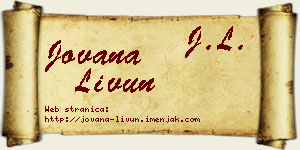 Jovana Livun vizit kartica